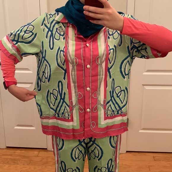 Gossip Printed Pink, Green, White and Blue Set - Picture 8 of 17